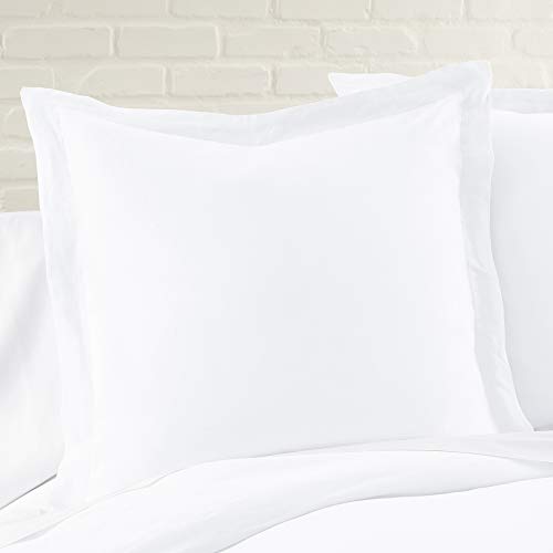 Levtex home - 100% Leinen - Euro Sham - Gewaschenes Leinen in Weiß - Sham Size (66 x 66 cm) von Levtex Home