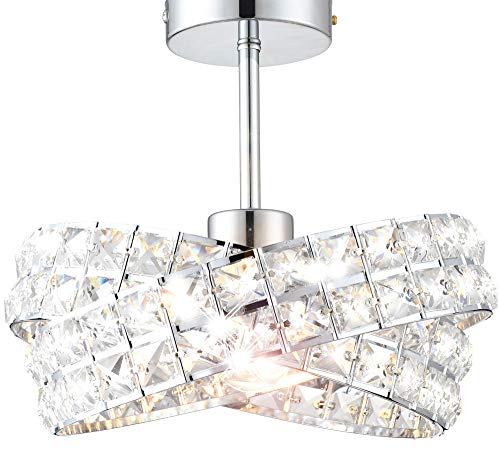 Design Glas Kristall Deckenleuchte Kronleuchter Leuchte Deckenlampe Lampe Lüster Ø 30cm 1xE27 von Lewima