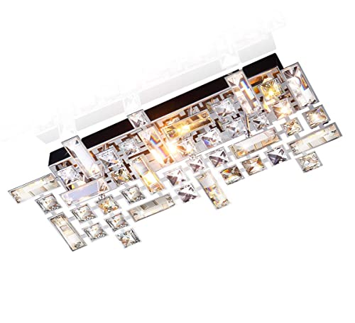 LED Deckenleuchte Kristall, Design Deckenlampe,Wand, Wohnzimmer Leuchte Wandleuchte Badleuchte 43x20cm 3x G9 Fassung inkl. Led Leuchtmittel von Lewima