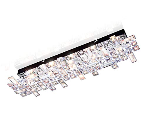 LED Deckenleuchte Kristall, Design Deckenlampe,Wand, Wohnzimmer Leuchte Wandleuchte Badleuchte 69x21cm 5x G9 Fassung inkl. Led Leuchtmittel von Lewima