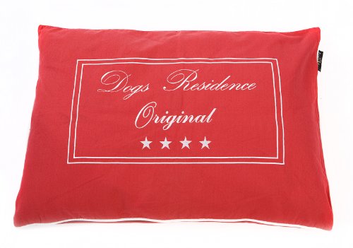 Lex & Max/PETFAB - Bezug Dogs Residence für Bench Hundekissen-Füllung - Größe: 100 x 70 cm, Farbe: Rot von Lex & Max