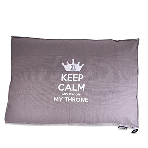 Lex & max Keep Calm lose Bezug für Hundekissen Laufgitter 120x80x9cm Taupe von Lex & Max