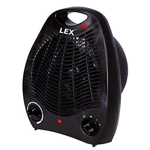 LEX Heizlüfter Heizgerät Schnellheizer mit Ventilatorfunktion 3 Stufen 2000 Watt Schwarz von Lex