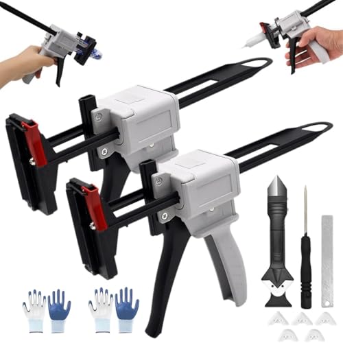 2025 Neue Zahnpastatube-Pistole, 704 Manuelle Silikonklebepistolen, Leicht Zu Drückende Tubenspenderpistolen, Spender-Extrusionswerkzeug(2PCS) von LexTex