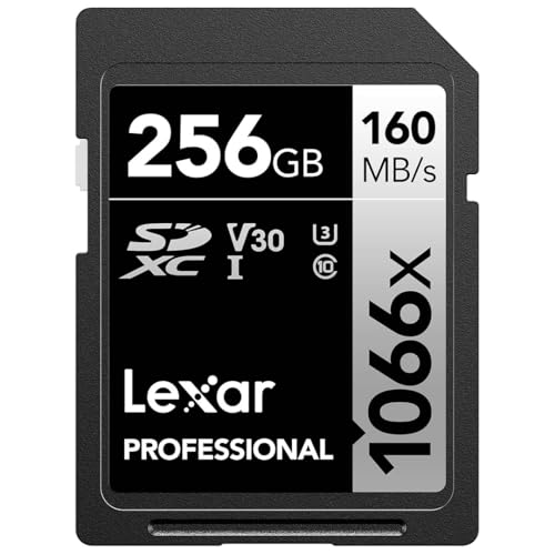 256GB Lexar Professional 1066x SDXC UHS-I Cards, up to 160MB/s Read 120MB/s Write C10 V30 U3, LSD1066256G-BNNNG von Lexar