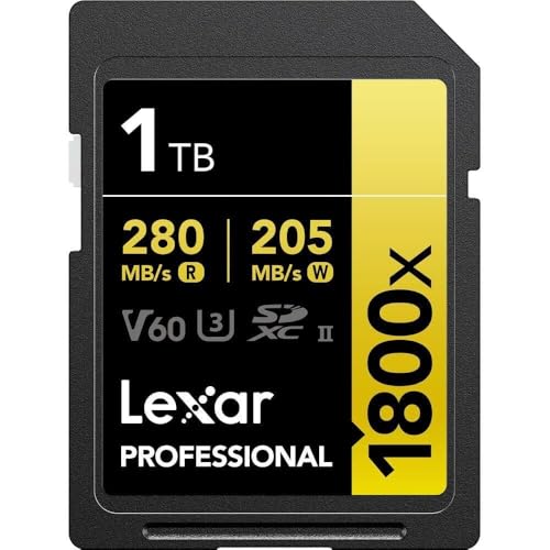 LEXAR Pro Gold Series UHS-II 1800x 1TB V60 SD-Karte von Lexar