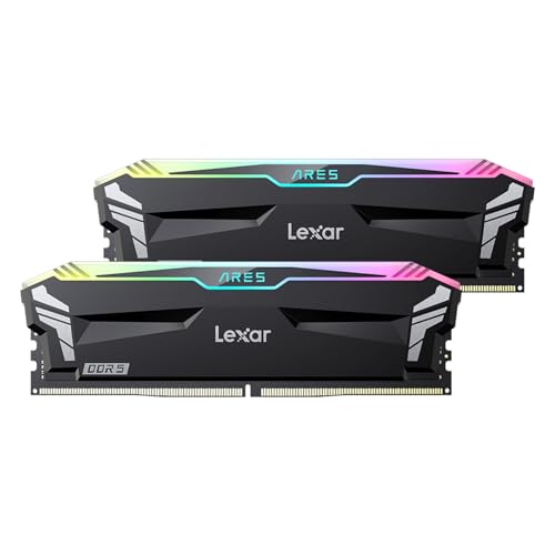 Lexar DDR5 RAM 32GB Kit (2x16GB) 6000MHz CL30 RGB, 288-Pin UDIMM Desktop Speicher, PC Gaming Arbeitsspeicher, High Performance DRAM, PC Speicher, Computerspeicher unterstützt XMP 3.0/AMD Expo, 1.35V von Lexar