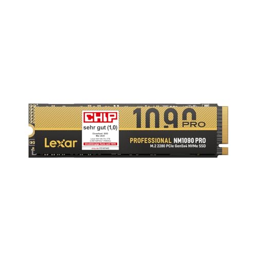 Lexar NM1090 PRO 2TB PCIe 5.0 Gen5 NVMe SSD - Bis zu 14.000MB/s, Erweiterte Thermokontrolle, DirectStorage-SSD für AI-Lasten, Gaming & Content-Erstellung Laptop/PC Lexar NM1090 PRO 2TB PCIe 5.0 Gen5 NVMe SSD - Bis zu 14.000MB/s, Erweiterte Thermokontrolle, DirectStorage-SSD für AI-Lasten, Gaming & Content-Erstellung Laptop/PC von Lexar
