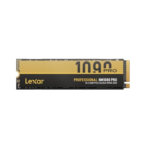 Lexar NM1090 PRO 1TB PCIe 5.0 Gen5 NVMe SSD - Bis zu 14.000MB/s, Erweiterte Thermokontrolle, DirectStorage-SSD für AI-Lasten, Gaming & Content-Erstellung Laptop/PC von Lexar