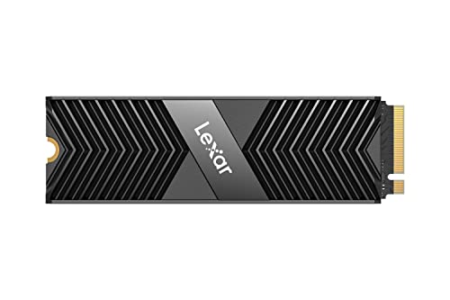 Lexar Professional NM800 PRO mit Kühlkörper 1TB SSD, M.2 2280 PCIe Gen4x4 NVMe 1.4 Interne, Bis zu 7500 MB/s Lesen, 6300 Schreiben, Solid State Drive für PS5, Gamers (LNM800P001T-RN8NG), Schwarz von Lexar