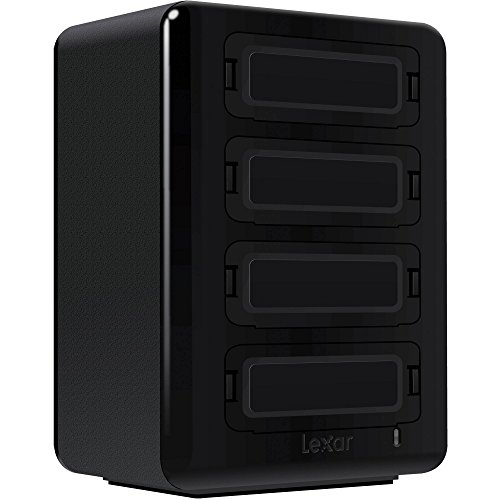 Lexar Professional Workflow Kartenleser HR1 Four-Bay USB 3.0 Reader Hub (Multi-Slot, Secure Digital, Compact Flash, XQD, USB 3.0) - Schwarz von Lexar