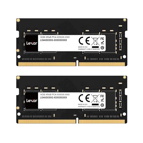 Lexar SODIMM DDR4 RAM 32GB Kit (2x16GB), 3200 MHz DRAM, 260-Pin DDR4 SODIMM Laptop-Speicher, Hochleistungs SO-DIMM, PC Laptop Computerspeicher (LD4S16G32C22ST-BGD) von Lexar