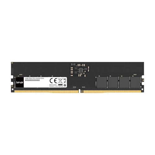 Lexar UDIMM 8 GB DDR5 RAM 5600 MHz, 288-Pin DDR5 UDIMM Computer RAM, Hochleistungs UDIMM Arbeitsspeicher für PC-Speicher, 1,1 V, CL46-45-45-90 (LD5U08G56C46ST-BGS) von Lexar