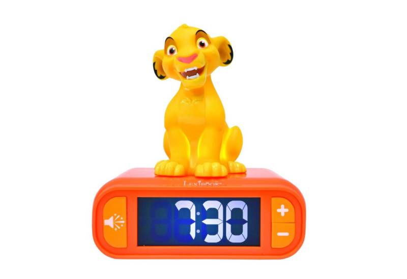 Lexibook® LED Nachttischlampe Lion King 3D-Wecker Mit Nachtlicht und Simba-Sounds von Lexibook®