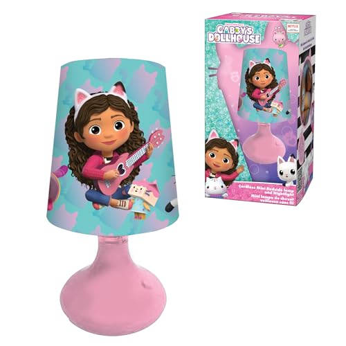 Lexibook, Gabby's Dollhouse, Mini-Nachttischlampe und kabelloses Nachtlicht, Rosa/Blau, MLT10GDH von Lexibook