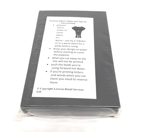 Lexicon Select Doppelseitige Linoleumdruckblöcke, 100 x 150 mm, weiches Polymer, 10 Stück, leicht zu schnitzende Platten für Stempel- und Blockdruckherstellung Lexicon Select Doppelseitige Linoleumdruckblöcke, 100 x 150 mm, weiches Polymer, 10 Stück, leicht zu schnitzende Platten für Stempel- und Blockdruckherstellung von Lexicon Select