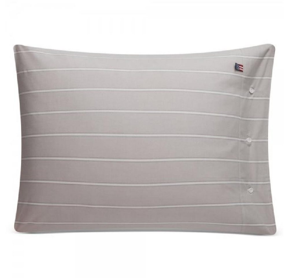 Kissenhülle LEXINGTON Kissenbezug White Gray Striped Lyocell Cotton (80x80), Lexington von Lexington