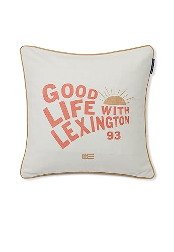 Lexington Kissenbezug, 50 x 50 cm, Weiß/Pfirsich Good Life von LEXINGTON