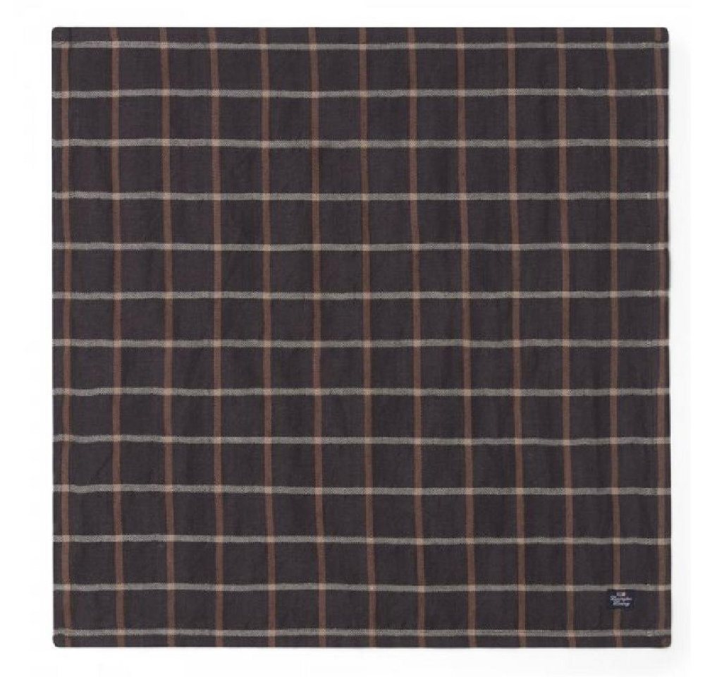 Lexington Serviettenhalter LEXINGTON Serviette Checked Linen Cotton Brown Beige (50x50) von Lexington