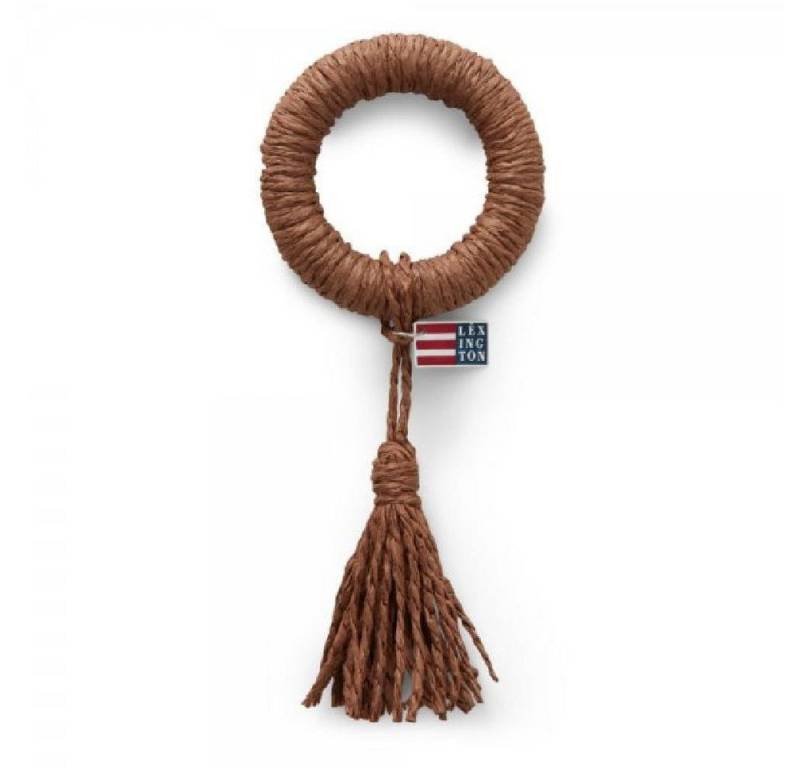 Lexington Serviettenhalter LEXINGTON Serviettenring Recycled Paper Straw Ring With Tassel Brown von Lexington