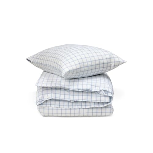 Lexington White/Blue Check Lyocell/Cotton Oxford Bed Set, 135x200/80x80 Lexington White/Blue Check Lyocell/Cotton Oxford Bed Set, 135x200/80x80 von Lexington