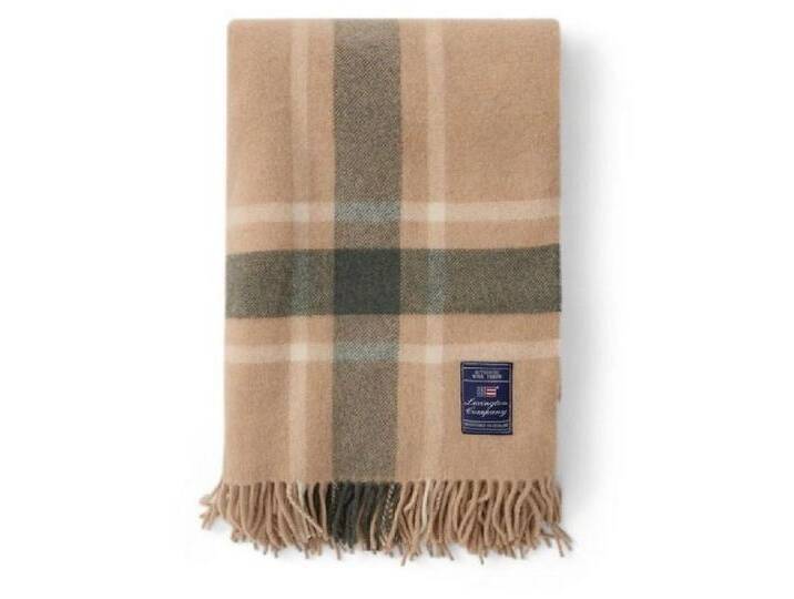 Lexington Wohndecke LEXINGTON Decke Frame Checekd Recycled Wool (130x170cm) von Lexington