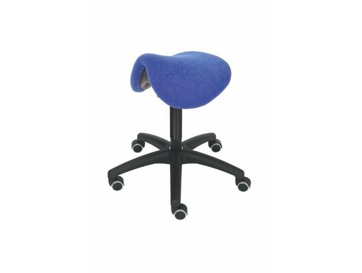 PROREGAL® Arbeitshocker Sattelhocker Lexington, Sitzh. 52-71cm, Ø63cm, tdw 110kg, Blau, blau, Blau von Lexington