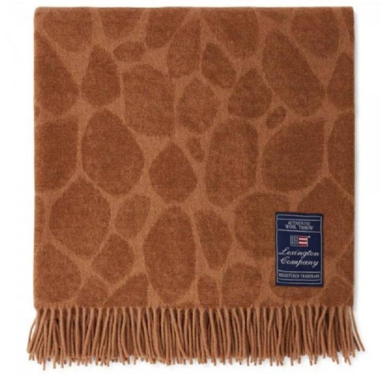 Wohndecke LEXINGTON Decke Graphic Recycled Wool Mix Dark Beige (130x170), Lexington von Lexington