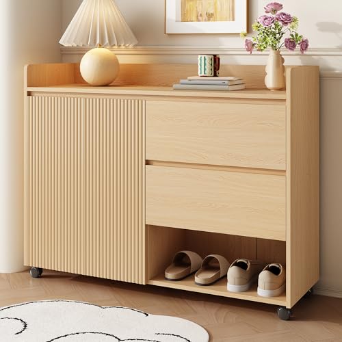 Lexiou Schuhschrank, beweglicher Schuhschrank, Universalrad mit Bremse. Oberer Bogen, verstellbare Regale, Dämpfungsscharnier Lexiou Schuhschrank, beweglicher Schuhschrank, Universalrad mit Bremse. Oberer Bogen, verstellbare Regale, Dämpfungsscharnier von Lexiou