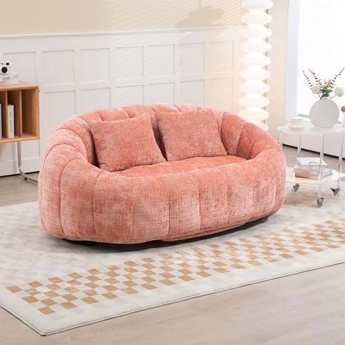Sitzsack-Sofa, Lazy Sofa, langlebige Komfortliege, Sitzsack-Sessel mit hoher Rückenlehne, Couch für Erwachsene und Kinder, drinnen und draußen (Rosa) von Lexiou