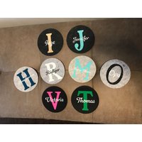 Personalisierte Untersetzer Aus Filz, Gastgeschenk Personalisiert, Geburtstag, Platzkarte, Hochzeit, Kommunion von LexisGeschenkideen