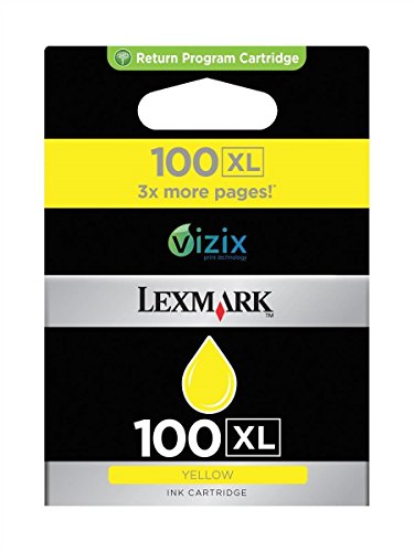 Lexmark 14N1071E 100XL Tintenpatronen Hohekapazität 600 Seiten Rückgabe, gelb von Lexmark