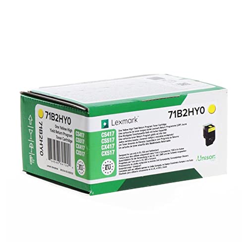 Lexmark 71B2HY0 Rückgabe-Tonerkassette Gelb mit hoher Kapazität Lexmark 71B2HY0 Rückgabe-Tonerkassette Gelb mit hoher Kapazität von Lexmark