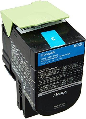 Lexmark 80C20C0 Return Program Toner Cartridge, cyan One size von Lexmark