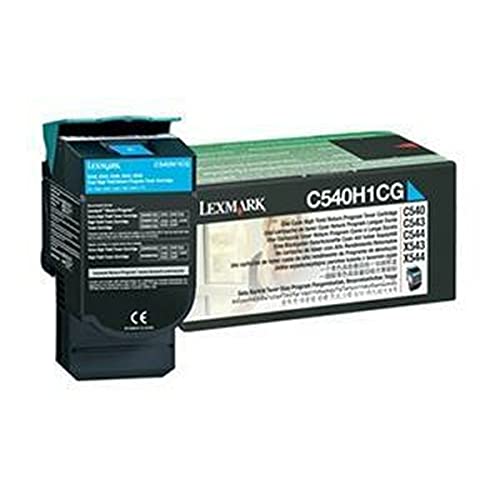 Lexmark C540H1CG C540, C543, C544, X543, X544 Tonerkartusche 2.000 Seiten Rückgabe, cyan von Lexmark