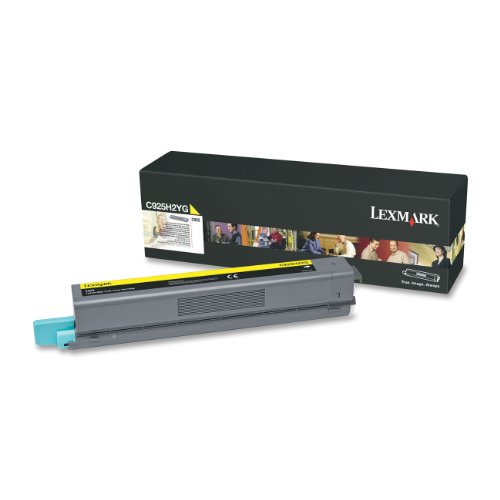 Lexmark C925H2YG C925 Tonerkartusche Höhekapazität 1er-Pack, 7.500 Seiten, gelb von Lexmark