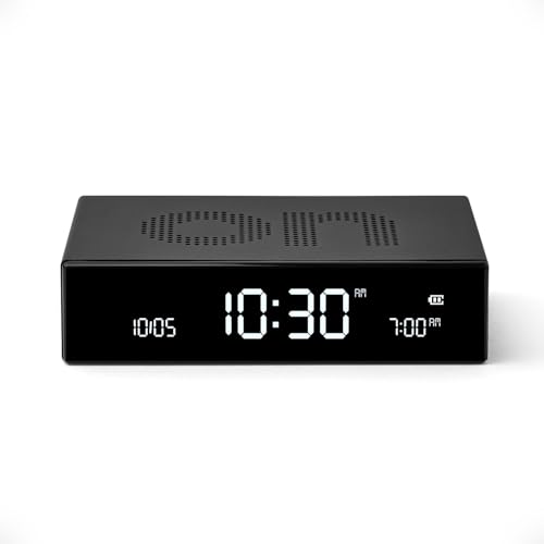 Lexon FLIP Premium LCD-Wecker (Schwarz) von Lexon