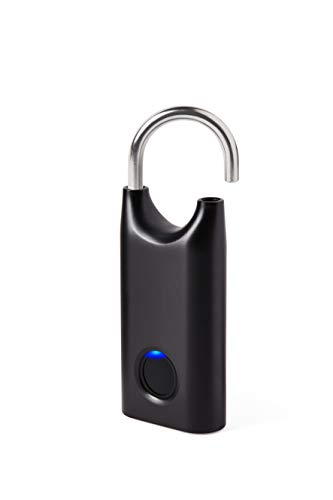 Lexon Nomaday Vorhängeschloss mit biometrischem Fingerabdruck (Schwarz) von Lexon