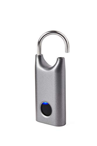 Lexon Nomaday Vorhängeschloss mit biometrischem Fingerabdruck (Gunmetal) von Lexon
