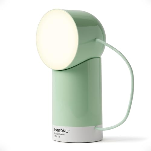 Lexon ORBE Wiederaufladbare LED Tischlampe, Collab PANTONE Tischlampe, Kabellos Tischlampe mit abnehmbarem Magnetkopf und Drehbarer Kopf für Nachttisch, Büro oder Terrasse (Minze) von Lexon