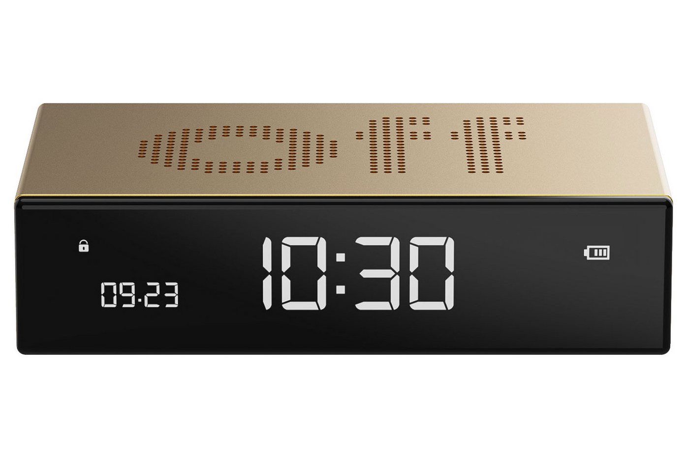 Lexon Quarzwecker Digitalwecker Flip Premium Goldfarben Lexon Quarzwecker Digitalwecker Flip Premium Goldfarben von Lexon