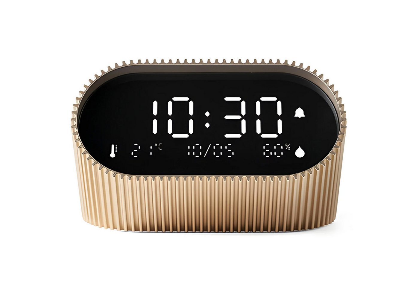 Lexon Quarzwecker Digitalwecker Ray Clock Goldfarben von Lexon