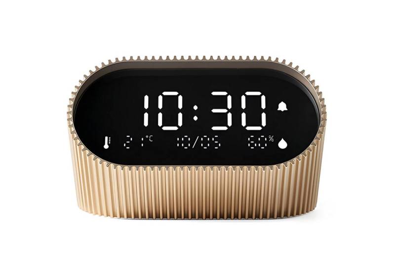 Lexon Quarzwecker Digitalwecker Ray Clock Goldfarben von Lexon