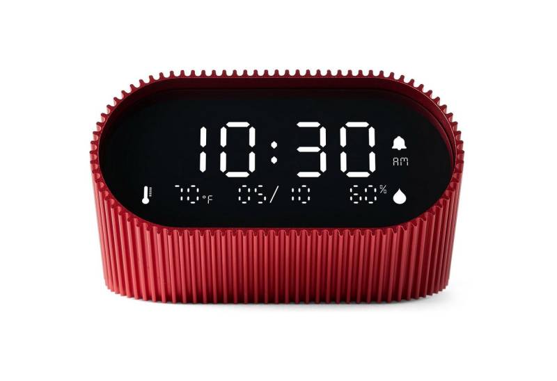 Lexon Quarzwecker Digitalwecker Ray Clock Rot von Lexon