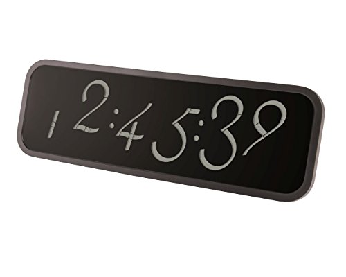 Lexon Script Clock Large black (negative display) von Lexon