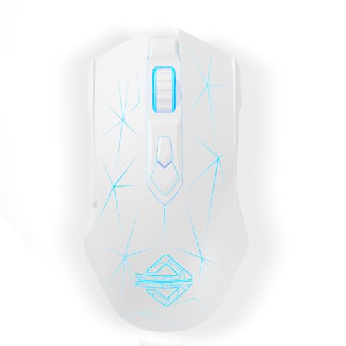 AJ52PRO Wireless Gaming Maus, 10K DPI Sensor, Tri Mode, kabellos - RF2.4G/BT5.0/USB Wired, Rainbow Beleuchtung, 8 Programmable Tasten, Ultraleicht Wiederaufladbare für PC/Mac-Weiß AJ52PRO Wireless Gaming Maus, 10K DPI Sensor, Tri Mode, kabellos - RF2.4G/BT5.0/USB Wired, Rainbow Beleuchtung, 8 Programmable Tasten, Ultraleicht Wiederaufladbare für PC/Mac-Weiß von LexonElec
