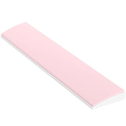 Handgelenkauflage Zum 75% Kompakt TKL Mechanische Wireless Bluetooth 5.1 Beleuchtet Gaming PC Tastatur Ergonomisch Memory Foam Faux Leder Wrist Rest Anti Skid Gummi Basis Weich Für Game Office-Rosa von LexonElec