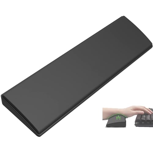 LexonElec x ATTACK SHARK Handgelenkauflage Zum 60% Kompakt Mechanische Beleuchtet Gaming PC Tastatur Ergonomisch Memory Foam Faux Leder Wrist Rest Anti Skid Gummi Basis Weich Für Game Office-Schwarz von LexonElec