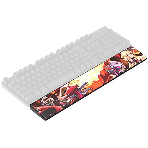Schwarz Handgelenkauflage zum Full size Mechanische Wireless Bluetooth 5.1 Beleuchtet Gaming Tastatur Ergonomisch Memory Foam Faux Leder Wrist Rest Anti Skid Gummi Basis weich für game office typing von LexonElec