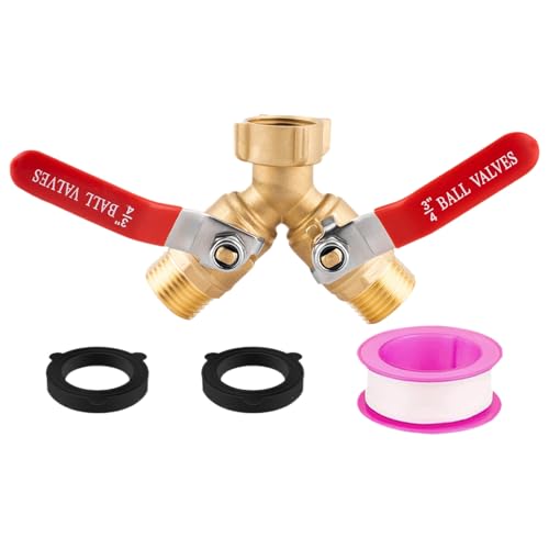 Gartenschlauchverteiler | Wasserhahnverteiler 2-Wege - Adapter Mit Vollem Durchfluss Für Bewässerung Garten Terrasse Gartenschlauchverteiler | Wasserhahnverteiler 2-Wege - Adapter Mit Vollem Durchfluss Für Bewässerung Garten Terrasse von Lexsyn